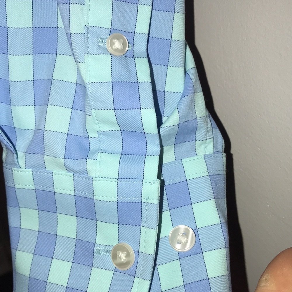Bonobos Blue Checkered Shirt Size Large​​​​ - Picture 4 of 5